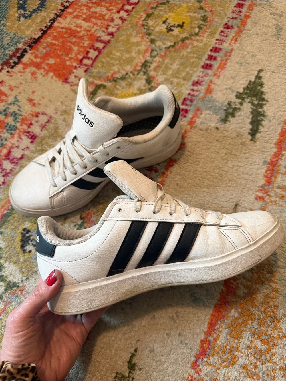 Adidas Women’s Black & White Athletic Sneakers. Size 8